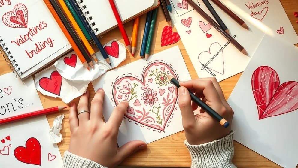 Alla hjärtans dag teckning som gör andra glada